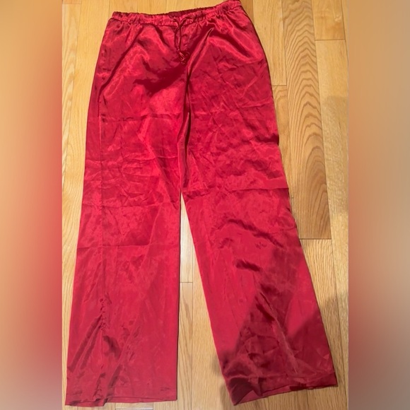 Lasenza satin silk red pyjama pants women’s small - Picture 7 of 9